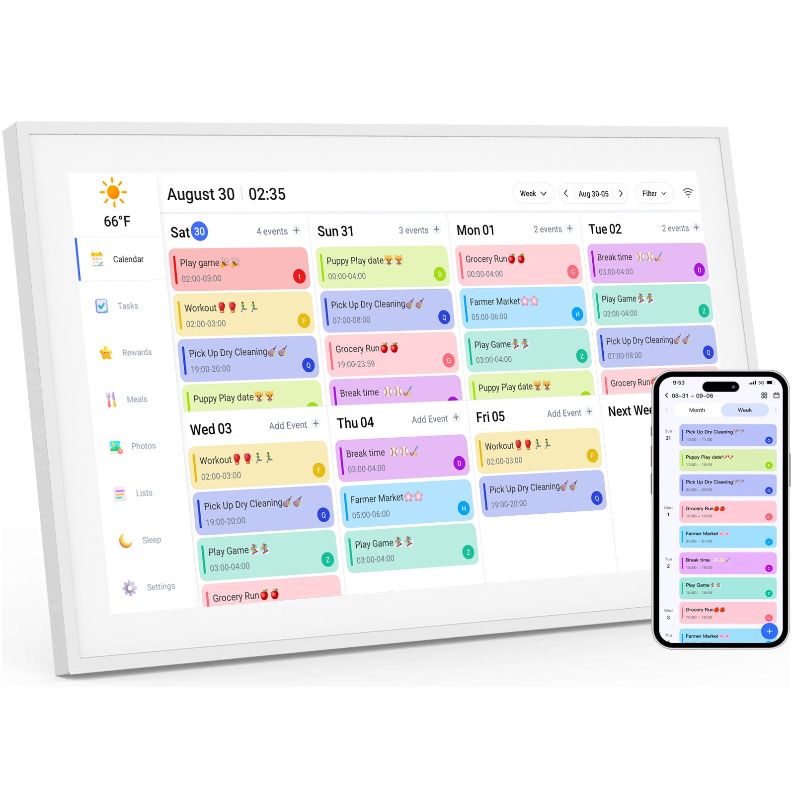 21.5 inch Digital e-Calendar